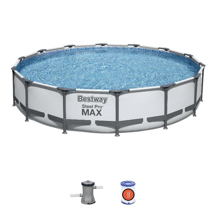 Каркасный бассейн Steel Pro Max 427х84см, 10220л, фил.-насос 2006л/ч, Bestway, 56595 BW фото 2